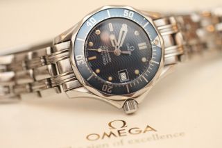 Omega Seamaster Professional 300m Stahl Armbanduhr Damen Mit Box Bild
