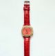 , Togex Armbanduhr,  Damenuhr,  Strass,  Rot,  Damen Uhr,  Quartzuhr,  Analoguhr Armbanduhren Bild 1
