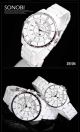 Herren Uhr Damen Armbanduhr Edelstahl Armbanduhr Watch Analog Weiß Armbanduhren Bild 1