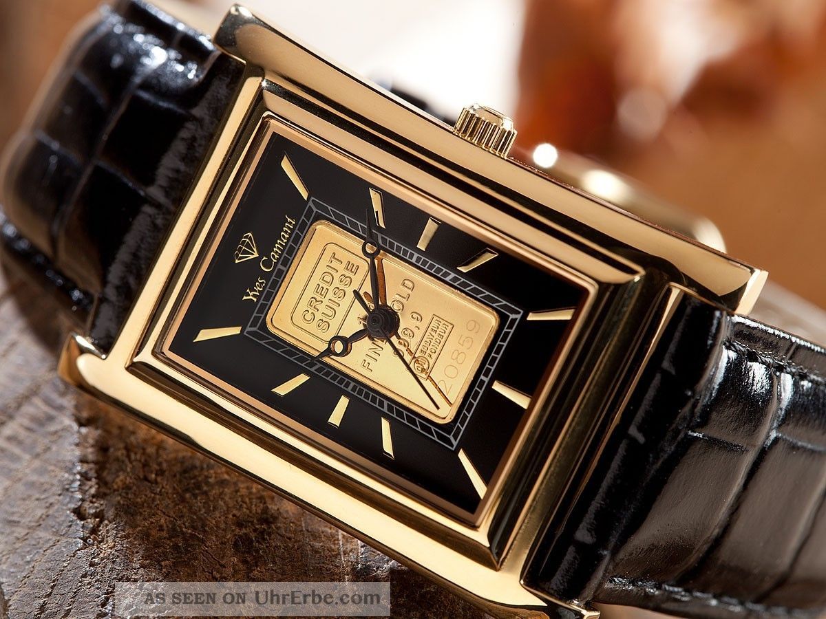 Yves Camani Splendor Mit Echtem Goldbarren Uvp 495,  - Uhr Damenuhr Fachhändler Armbanduhren Bild