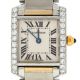 Cartier 2384 Tank 0.  90kt Diamant Einfassung Stahl 18k Gelbgold Quartz Damenuhr Armbanduhren Bild 1