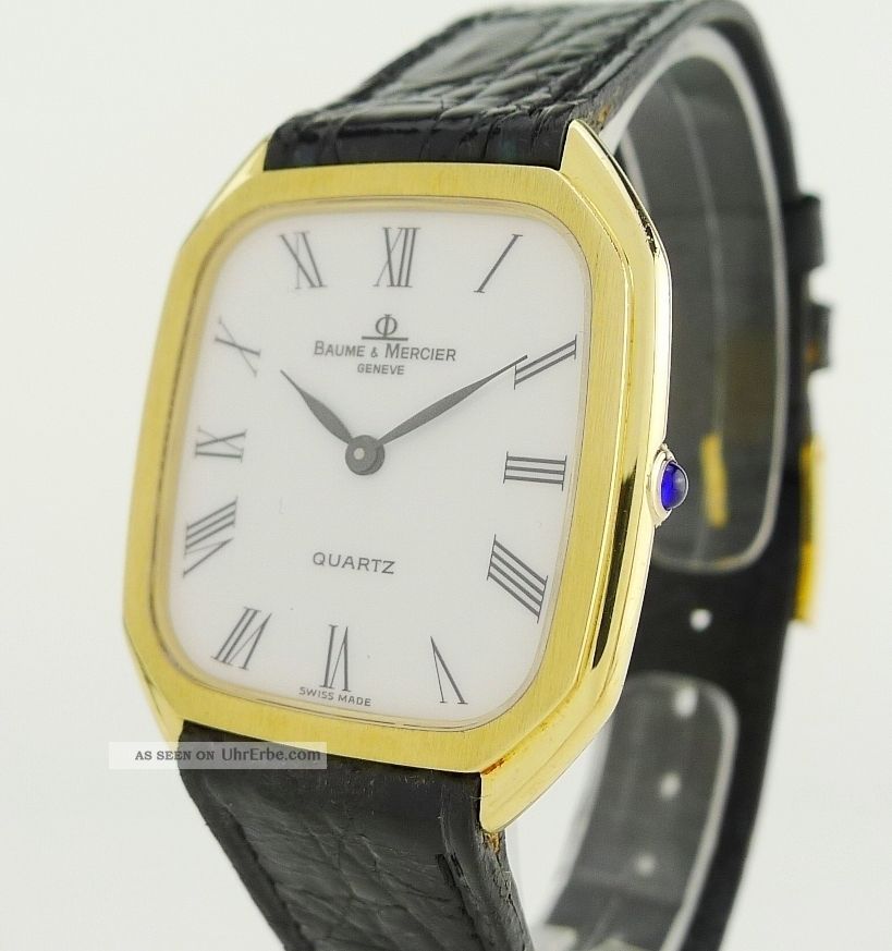 Baume & Mercier 750 / 18kt.  Gold Quartz 47231 - Damen & Herren 30mm - Topzustand Armbanduhren Bild