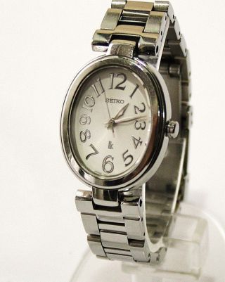Damenuhr Seiko Model Lk Edelstahl Armband Mit Neuer Batterie Damen Uhr.  Top Bild