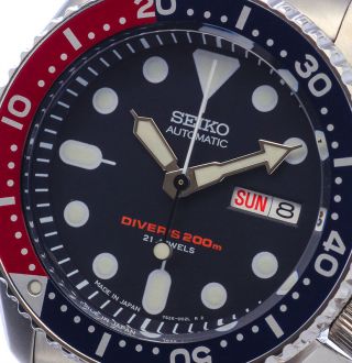 Nagelneu Seiko Skx009j2 Pepsy Jubilee Armbanduhr Diver ' S 200m Made In Japan Bild