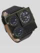 Diesel Herrenuhr / Herren Uhr 3 Zeitzonen Leder Xxl Oliv Grün Schwarz Dz7248 Armbanduhren Bild 1
