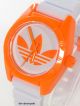 Adidas Herren / Damen Uhr Silikonband Weiß Orange Schmal Adh2851 Armbanduhren Bild 1