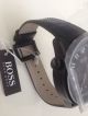 Herren Armbanduhr Hugo Boss Schwarz Leder Chronograph Hb 1512740 Armbanduhren Bild 1
