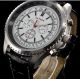 Herren Armbanduhr Chrono - Look Leder Armband Lederuhr Quartzuhr Nickelfrei 5401 Armbanduhren Bild 1