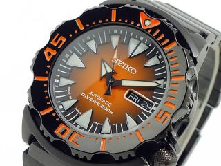 Nagelneu Seiko Monster Srp311j1 Diver ' S 200m Orange /pvd All - Black SpektakulÄr Bild