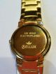 Bellux Herrenuhrh 23k Gold Electroplated Armbanduhren Bild 3