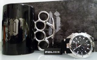 Police Xl Uhr Interceptor X Pl12676jis/02 - Geschenkset Mit Police Tasse Bild