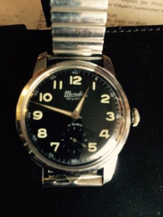 Armbanduhr Mondia Militär Wehrmachtswerk Zenith Bild