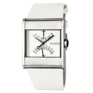 Nixon A039100 Herren R1g1 Weißes Zifferblatt Weißes Leder - Armbanduhr Bild