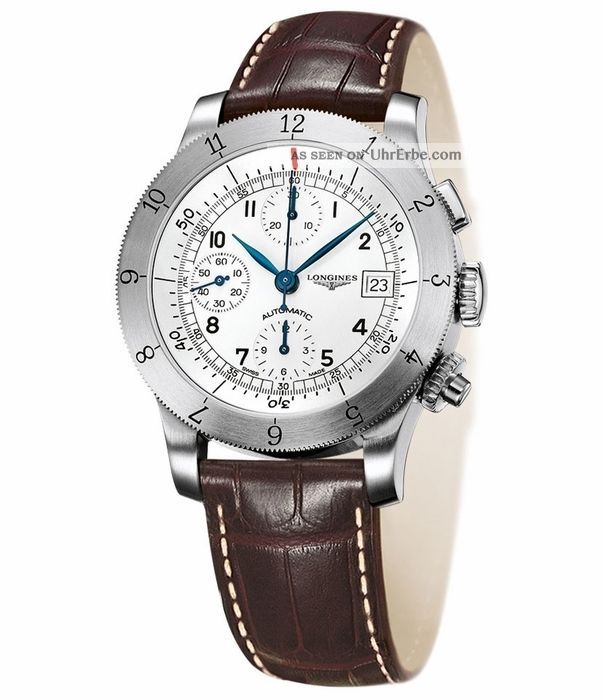 Longines Heritage Automatisch Chronograph Stahl Herren Armbanduhr L2.  741.  4.  73.  2 Armbanduhren Bild