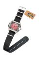Fossil Armbanduhr Edelstahl Lederband Schwarz Rot Analog C221002 - 1 Armbanduhren Bild 1