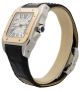 Cartier W20107x7 Santos 100 Herren Armbanduhr 18k Rosa Gold/braun Leder Uhr Armbanduhren Bild 2