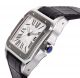 Cartier W20073x8 Santos 100 Große Herren Automatik Leder Anzug Uhr Schwarz Armbanduhren Bild 2