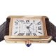 Cartier W5200026 Tank Solo Xl Automatische Armbanduhr Herren Gold Braun Leder Armbanduhren Bild 6