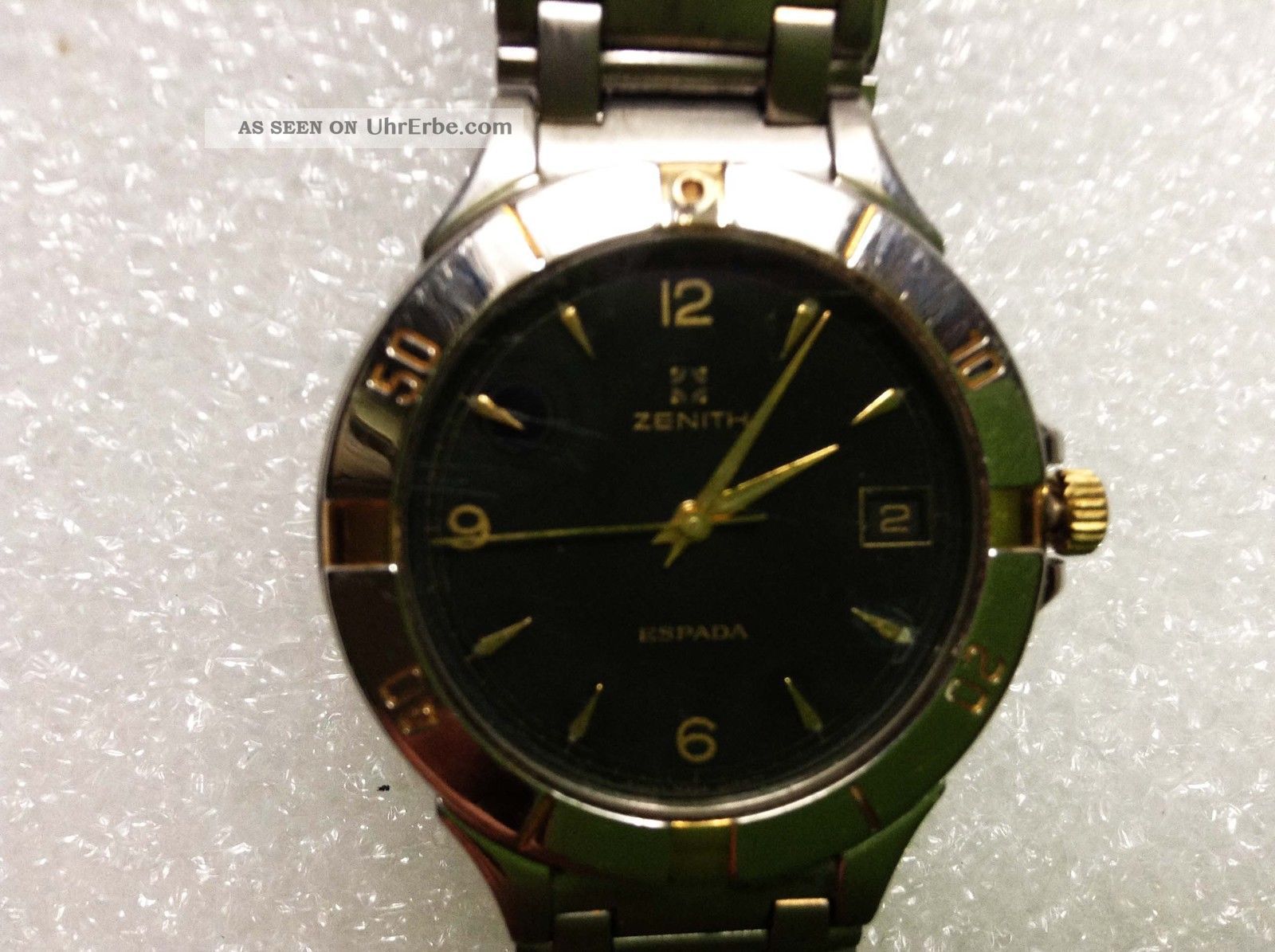 Zenith Espada Classic Herrenuhr Datum Edelstahl Black Dial Armbanduhren Bild