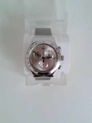 Swatch Silverish,  Irony Chrono,  Edelstahl,  Neuw. Bild