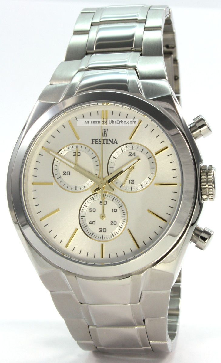 Festina Sport F16782/4 Herrenuhr Chronograph Metallband Armbanduhren Bild