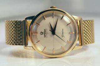 Omega Genéve Automatic Uhr/watch Herren/gents Cal.  552 Top/mint Shark Mesh Bild