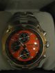 Seiko Chronograph 100 M Metallarmband - Orangefarbenes Ziffernblatt Armbanduhren Bild 1