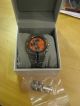 Seiko Chronograph 100 M Metallarmband - Orangefarbenes Ziffernblatt Armbanduhren Bild 2