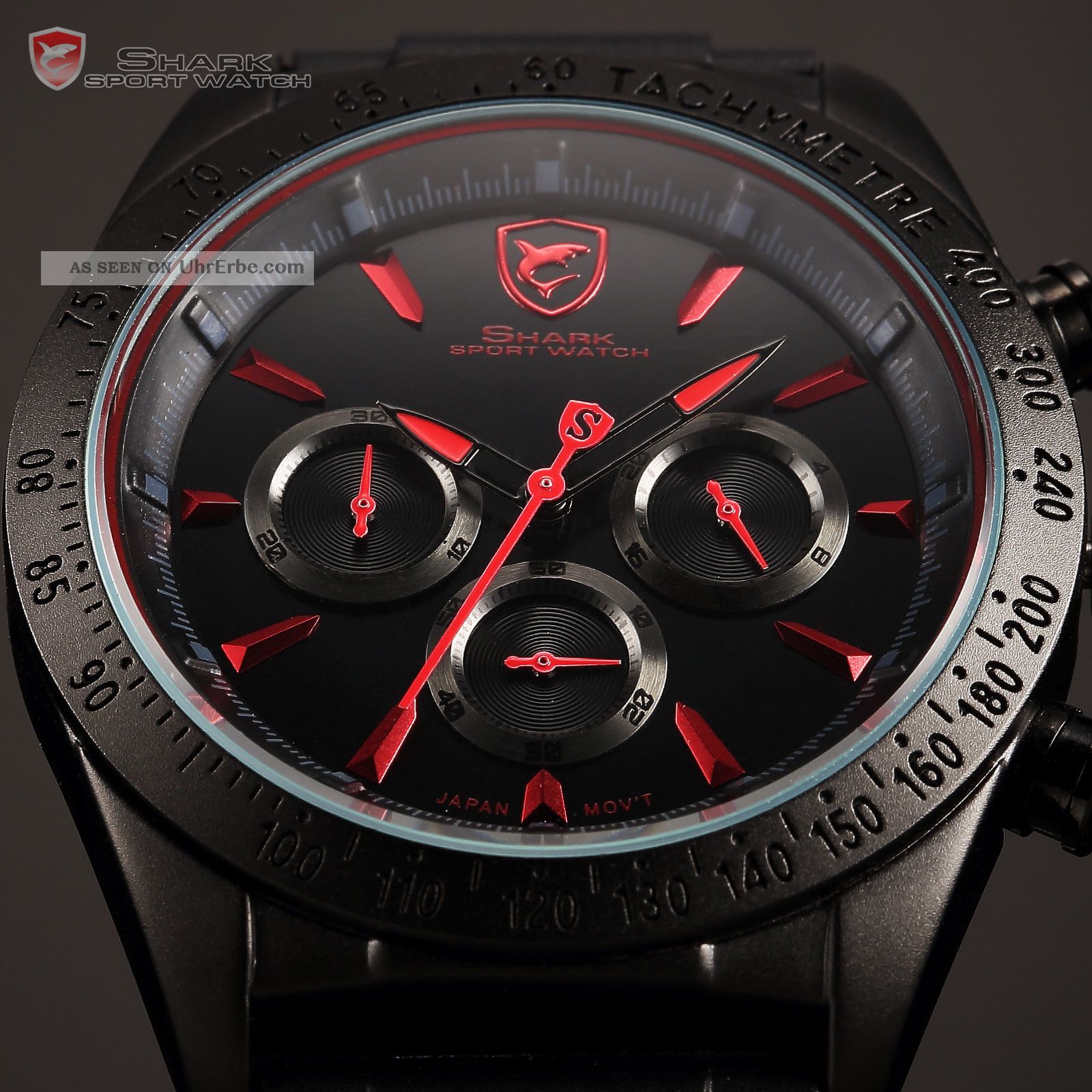 Shark Herrenuhr Quarzuhr Analog 6 Zeiger Gummi/leder Armband Uhr 6 Modelle D Armbanduhren Bild