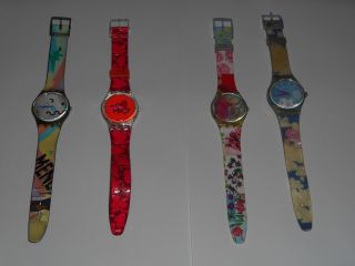 4 Swatch,  Cosmesis,  Pounding Heart,  Where ' The Egg,  Minimouse (touch Loomi),  1990 - 2003 Bild