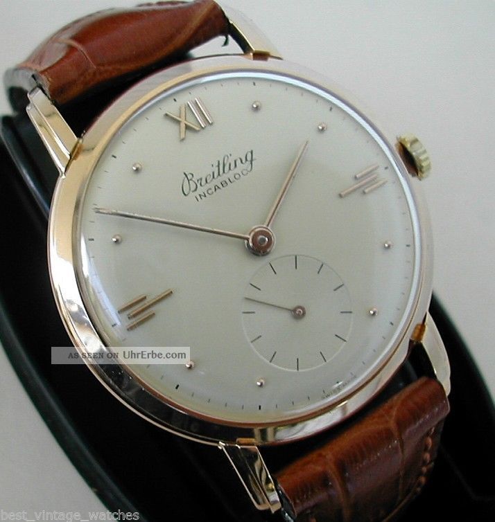 18 K Roseegold Breitling Pyramide - Art Noveau Klassiker,  Selten & S.  Gut Erhalten Armbanduhren Bild