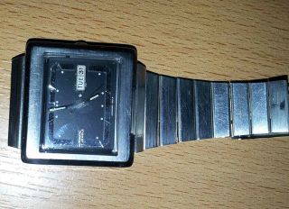 Seiko Automatik Uhr 70er Edelstahl Siber 17 Juwels Datum Tag Läuft Einwandfrei Bild