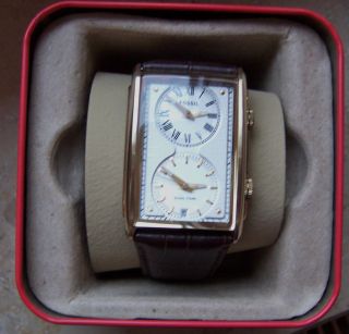 Fossil Fs4783 Truman Herren Armbanduhr Uhr Dual Time Leder Braun Gold Bild