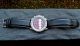 Prince London Uhr,  Silber/rot/ Armband Leder Schwarz Armbanduhren Bild 2