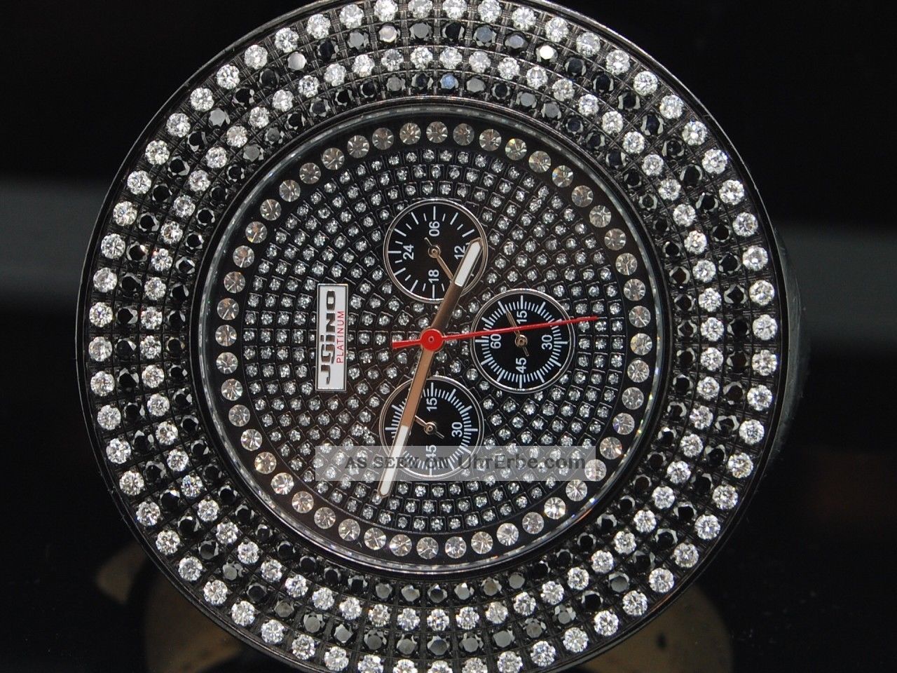 Männer Joe Rodeo Jojino Schwarz / Weiß Diamant Uhr 12,  5ct Armbanduhren Bild