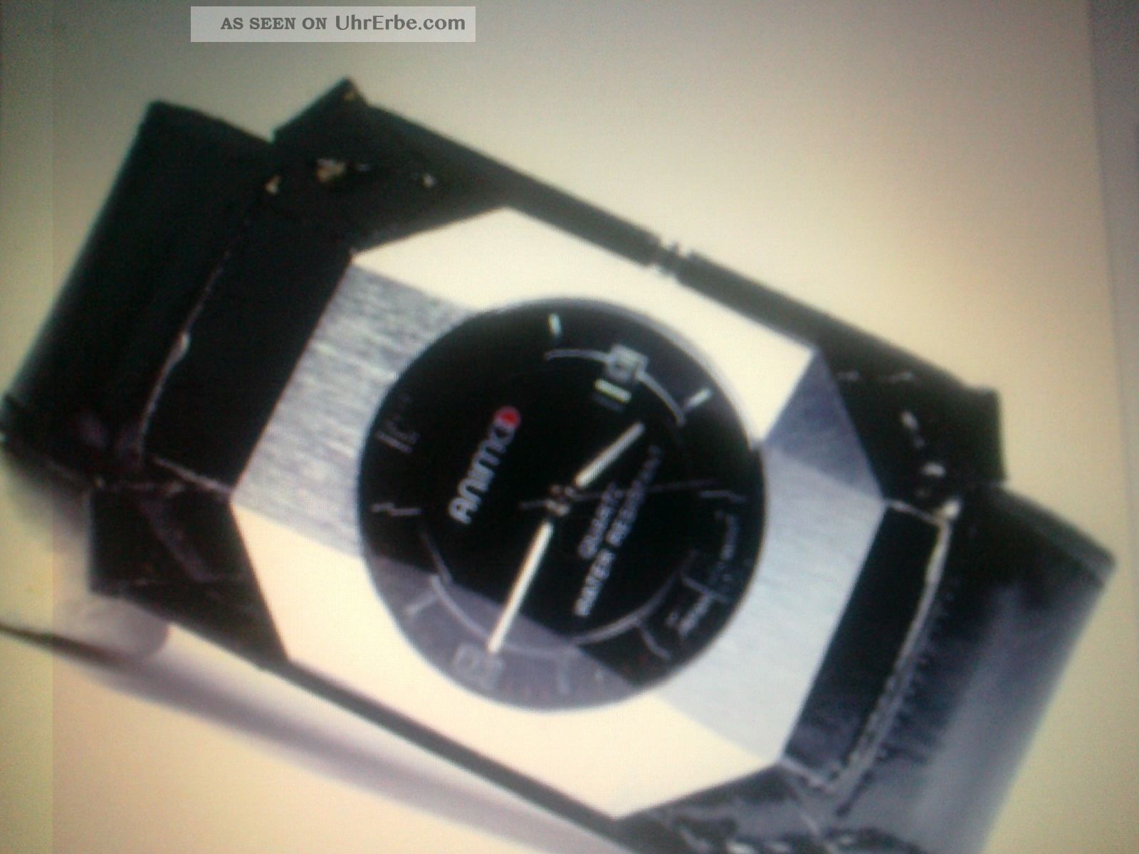 Herrenuhr Silber/schwarz Edel Design Retro Uboot Look Armbanduhren Bild