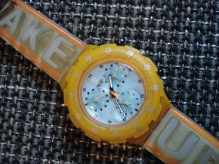 Swatch - Wake Up Seltener Chronograph (200m Wasserdicht) Wie Bild