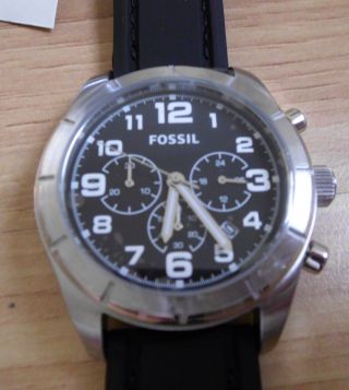 Neue Fossil Armbanduhr Bq1243 Mit Chronograph D.  Blau Silber Mit Etikett & Ovp Bild