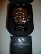 Emporio Armani Chronograph Rosa Braun Ceramic Herren Uhr Ar1610 Armbanduhren Bild 1