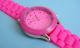 Silikon Armbanduhr Uhr Quarz Rosa Pink Unisex Analog Sport Armbanduhren Bild 3