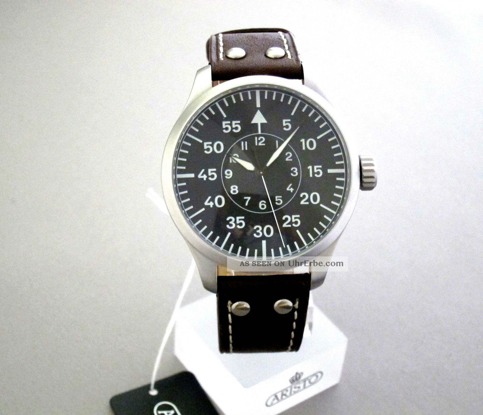 Aisto Uhr 3h108 - Grosse Fliegeruhr - 47 Mm - Automatikwerk,  Eta 2824 - 2 Armbanduhren Bild