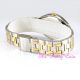 Omax Wasserdicht 2tone Rhodium & Gold Pld Kleid Armbanduhr W Swarovski Strass Armbanduhren Bild 10