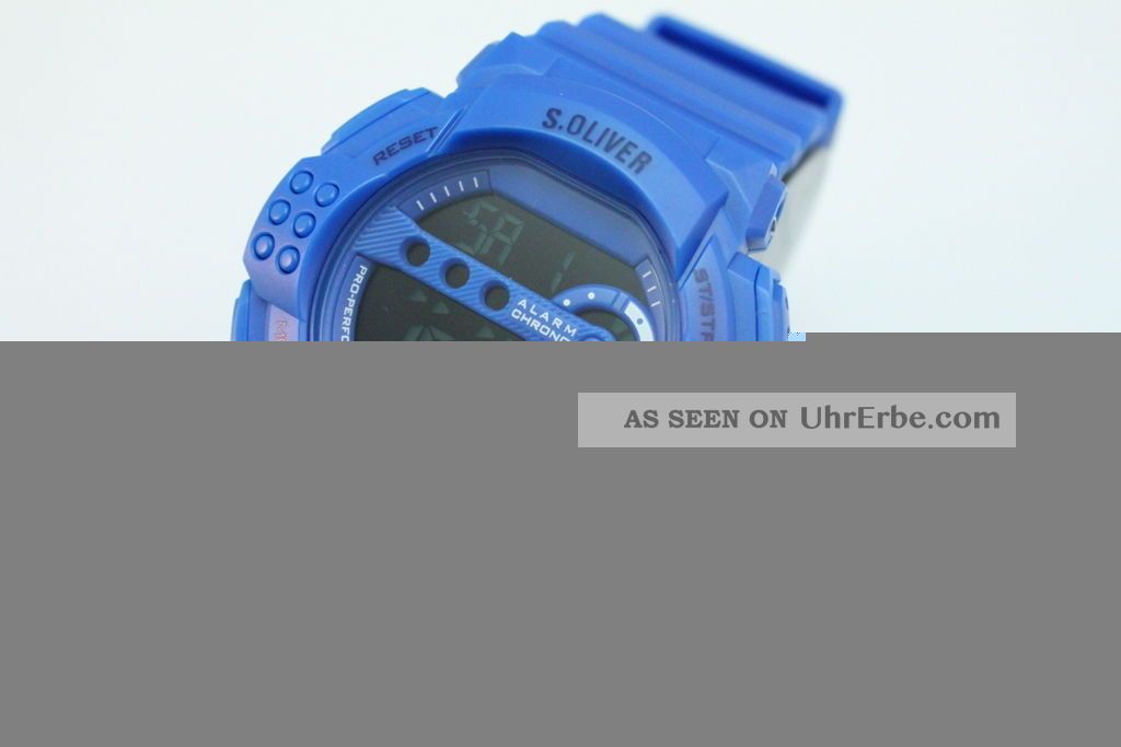 S.  Oliver Uhr Digitale Armbanduhr Sport Uhren Alarm Chrono 10 Atm Uvp: 59,  95€ Ovp Armbanduhren Bild