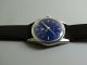 Favre Leuba Seaking Geneve Handaufzug Stahl Uhren Watch H511 Blau Armbanduhren Bild 3
