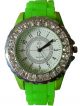 Damen Trend Neon Uhr Silikon Strass Armbanduhr Gummi Damenuhr Sport Strasssteine Armbanduhren Bild 18