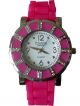 Damen Trend Neon Uhr Silikon Strass Armbanduhr Gummi Damenuhr Sport Strasssteine Armbanduhren Bild 5
