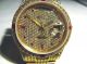 Rolex Day Date Gelbgold 18 Ct.  Pave Zifferblt Band Voll Mit Diamanten Armbanduhren Bild 2