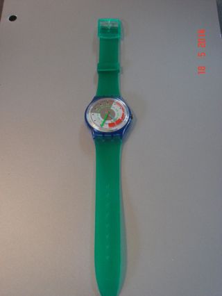 Swatch Uhr Gent Modell Schnell Us - Version Funktioniert Einwandfrei Incl.  Batterie Bild
