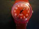 Swatch Uhr Rot Armbanduhren Bild 5