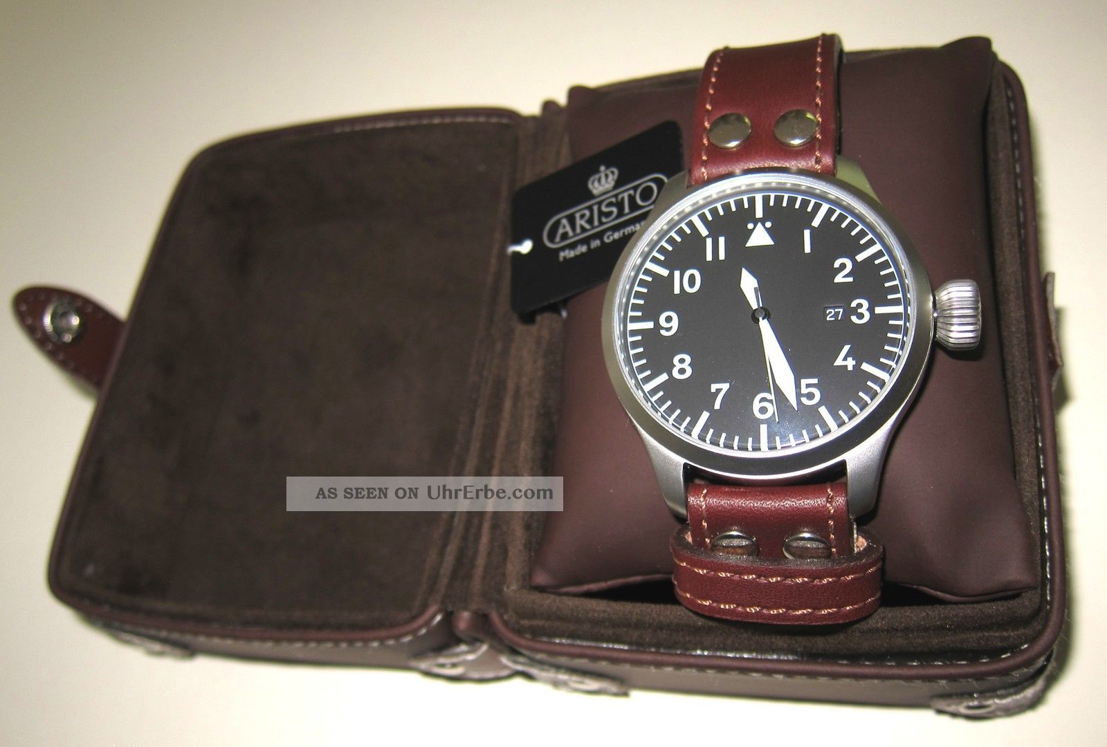 Aristo Uhr 3h109 - Grosse Fliegeruhr - 47 Mm - Automatikwerk,  Eta 2824 - 2 Armbanduhren Bild